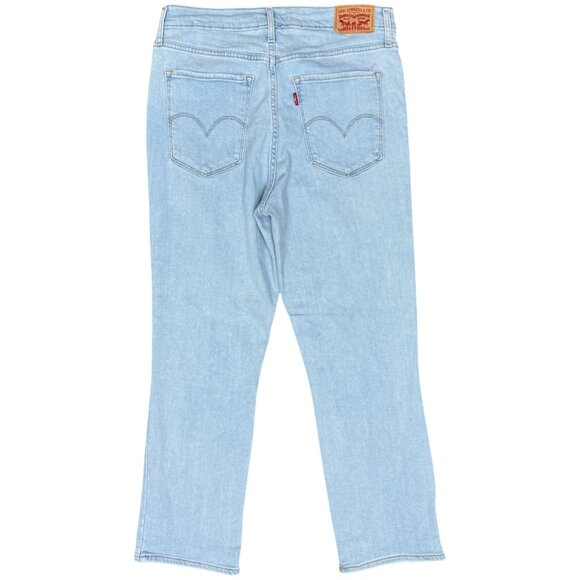 Women's LEVI'S 724‎ High Rise Straight Crop in Light Distressed Blue | Size 30 - Picture 5 of 8